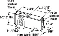 Prime-Line  1-1/4 in. Dia. x 5/16 in. L Brass  Steel  Roller Assembly  1 pk