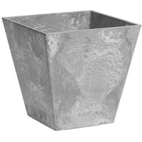 Novelty Artstone 8 in. H X 7.8 in. W X 7.8 in. D Resin Ella Planter Gray