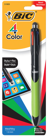 Bic Mmgstp11-Ast 4 Color Click Pen With Stylus