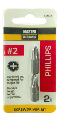 #2 Phillips Insert Bit Tip, 2 Pack (Pack of 6)