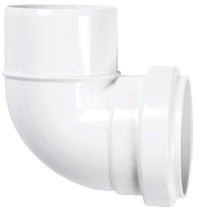 Plastic Trends  4 in. Gasket   x 4 in. Dia. Spigot  PVC  Elbow