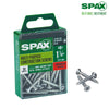 SPAX No. 8 x 1-1/4 in. L Phillips/Square Flat Head Zinc-Plated Steel Multi-Purpose Screw 30 each