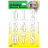 Hy-Ko MM-200W 2-3/8" White Self-Adhesive Packaged Numbers