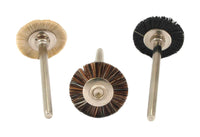 Forney Nylon Round Natural Bristle Brush Set 3 pc