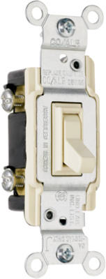 3-Way Toggle Switch, Ivory, 120-Volt, 15-Amp