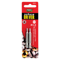 Mibro Slotted #3-4 X 2 in. L Screwdriver Bit S2 Tool Steel 2 pc