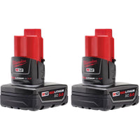 Milwaukee M12 Redlithium XC 12 V 3 Ah Lithium-Ion High Capacity Battery Pack 2 pc