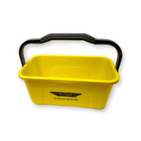 Bucket, Rectangular, Yellow Plastic, 3-Gallon