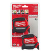 Milwaukee 25 ft. L X 1 in. W Compact Wide Blade Magnetic Tape Measure 2 pk