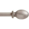 Kenney Baldwin Pewter Silver Egg Curtain Rod 48 in. L X 86 in. L