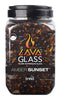 Bond Manufacturing Lava Amber Sunset Gloss Glass Fire Pit Lava Glass