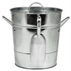 TWINE Country Home Silver Galvanized Steel Ice Bucket