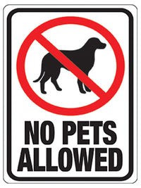 Hy-Ko English No Pets Allowed Sign Plastic 12 in. H x 9 in. W (Pack of 10)