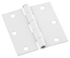 National Hardware N830-221 3-1/2" White Prime Coat Square Corner Door Hinge