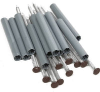 Gutter Spike & 4-In. Plastic Ferrule, Brown Steel, 7-In., 10-Pk.