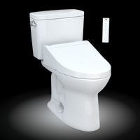 TOTO® Drake® WASHLET®+ Two-Piece Elongated 1.6 GPF Universal Height TORNADO FLUSH® Toilet with C5 Bidet Seat, 10 Inch Rough-In, Cotton White - MW7763084CSFG.10#01