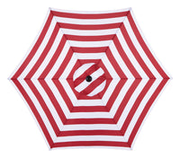 Living Accents  9 ft. Tiltable Red White Stripe  Market  Umbrella