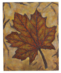 Living Accents Brown Maple Leaf Wall Hanging Decor