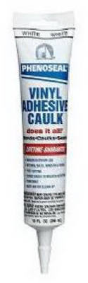 Phenoseal Vinyl Caulk, Clear, 6-oz.