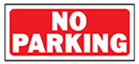 Hy-Ko English No Parking Sign Plastic 6 in. H x 14 in. W (Pack of 5)