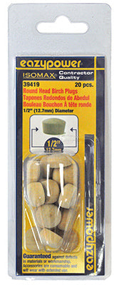 Round Head Plug, 1/2-In., 20-Pk.