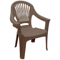 Adams Big Easy 1 person Earth Brown Polypropylene High Back Chair