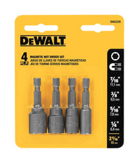 DeWalt 2-9/16 in. L S2 Steel Magnetic Nut Setter Set 4 pc (Pack of 3)