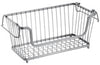 iDesign York Lyra Silver Open Basket 5.8 in. H X 6.3 in. W