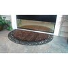 GrassWorx Wrought Iron 36 in. L X 24 in. W Brown Halfmoon Polyethylene/Rubber Door Mat