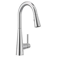 Chrome one-handle high arc pulldown kitchen faucet