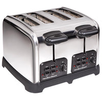 Hamilton Beach Classic Stainless Steel Black/Silver 4 slot Toaster 7.8 in. H X 11 in. W X 11 in. D