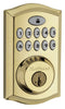 Kwikset SmartKey Polished Brass Zinc Electronic Touch Pad Deadbolt