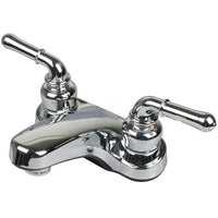 Ultra Faucets Non-Metallic Polished Chrome Centerset Bathroom Sink Faucet 4 in.