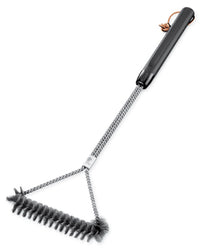 Original BBQ Grill Brush, 3-Sided Stainless Steel, 21-In.