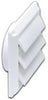 Dryer Vent Face Plate, Louvered, White, 4-In.