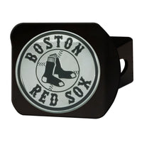 MLB - Boston Red Sox Round Logo Black Metal Hitch Cover