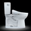 TOTO® Drake® WASHLET®+ Two-Piece Elongated 1.6 GPF TORNADO FLUSH® Toilet with C2 Bidet Seat, Cotton White - MW7763074CSG#01