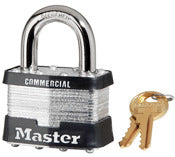 Master Lock 5KA A451 2" Laminated Steel A451 Keyed Pin Tumbler Padlock With 1" Shackle