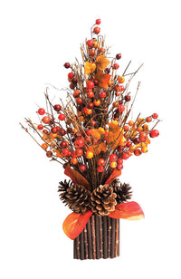 Celebrations  Berry Tree  Fall Decoration  20 in. H x 10 in. W 1 pk (Pack of 4)