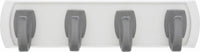 Small Key Rail, White & Silver (Pack of 4)