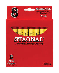 Crayola Staonal 5 in.   L No. 2 Marking Crayons Red 8 pc (Pack of 6)