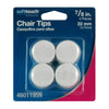 Softtouch Rubber Leg Tip White Round 7/8 in. W X 7/8 in. L 4 pk