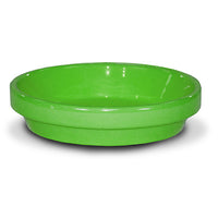 Flower Pot, Bright Green Ceramic, 7.75 x 1.75-In. (Pack of 10)