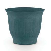 Bloem 11 in. H x 13.2 in. Dia. Wood-Resin Colonnade Planter Forest Green