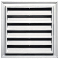 Square Gable Vent, White, 12 x 12-In.