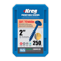 Kreg No. 8 x 2 in. L Square Blue-Kote Pocket-Hole Screw 250 count