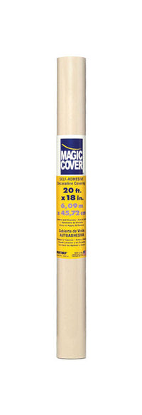 Magic Cover  20 ft. L x 18 in. W Champagne  Self-Adhesive  Shelf Liner