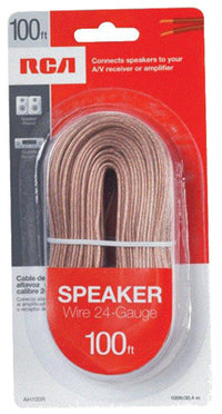 100-Ft. 24 Gauge Clear Speaker Wire