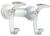 Interdesign 51720 Clear Power Lock Spa Double Hook