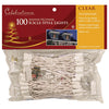 Celebrations Icicle Incandescent Light Set Clear 8.5 ft. 100 lights (Pack of 20)